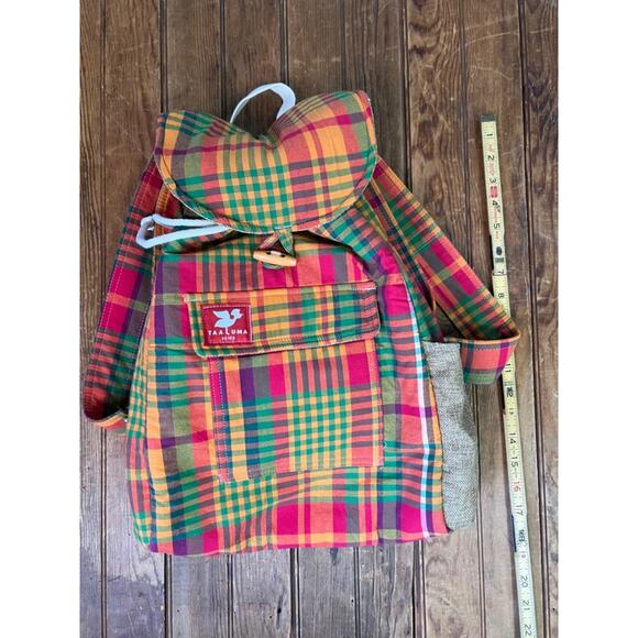 Taaluma Totes backpack Multicolor Plaid Cotton Backpack - NWOT main image 8